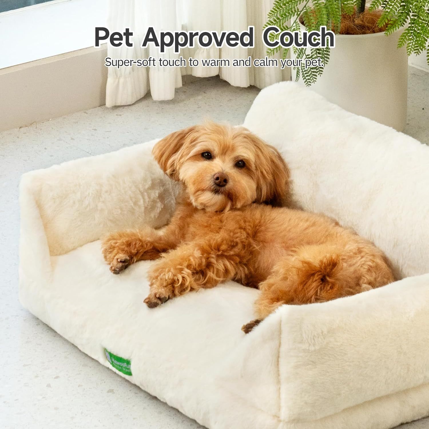 Serene Feline Lounge - Luxuriant Washable Sofa Bed with Stable Base - Woofcuties