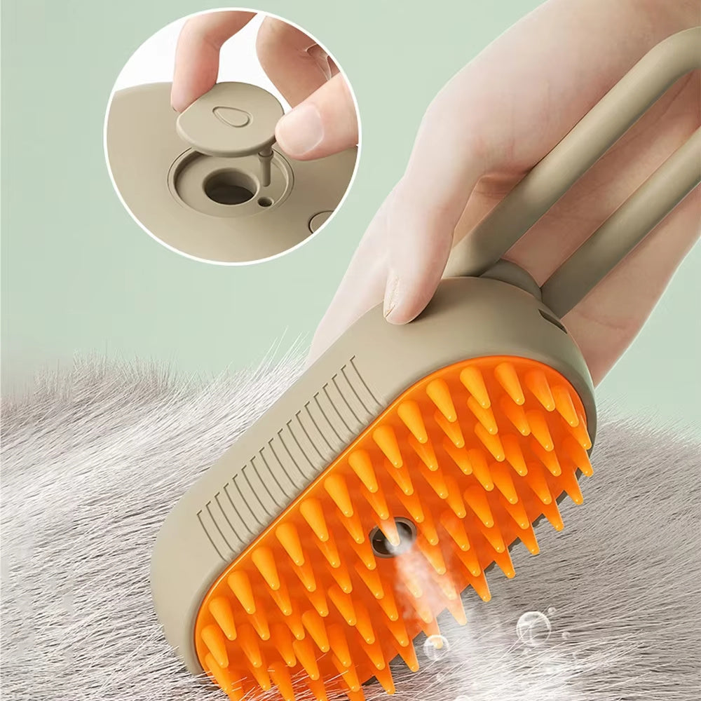 Steam Pet Brush - Premium 3-in-1 Massage and Grooming Tool - Woofcuties