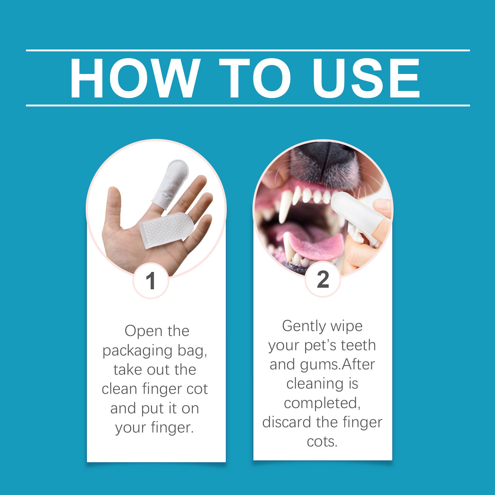 Pet Dental Finger Cots - Premium Teeth Cleaning and Plaque Care - Woofcuties