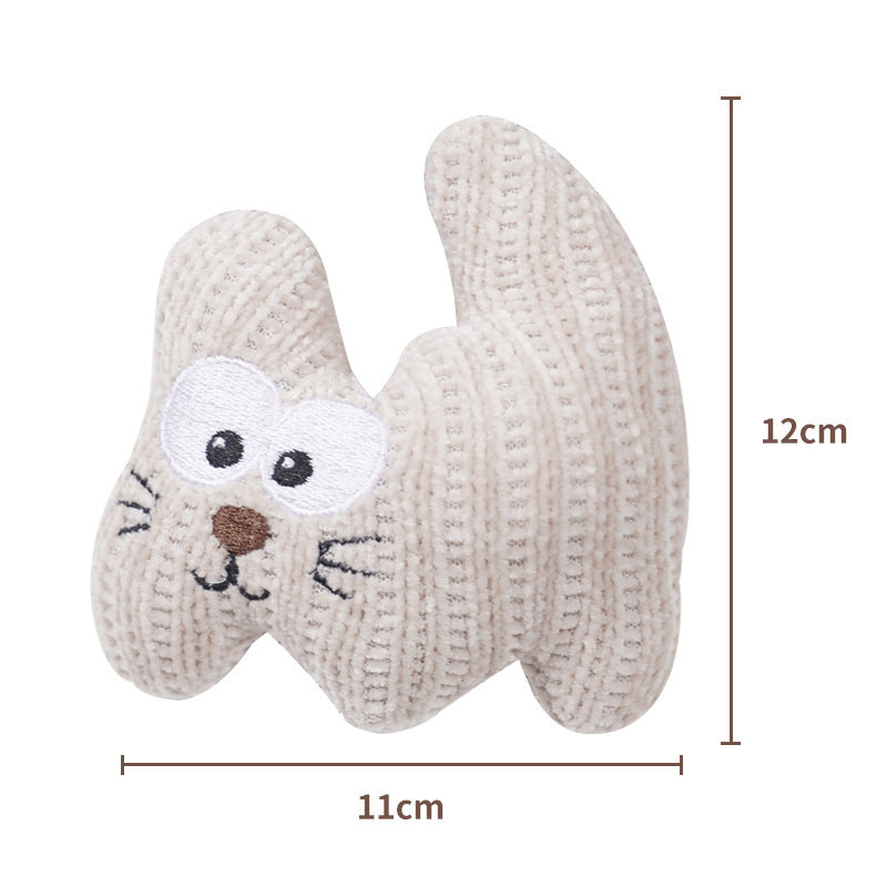 Catnip Plush Rope Chew Toy - Bite-Resistant Teething Toy with Bell - Woofcuties