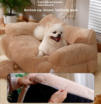 Plush Warm Pet Mat - Elegant Removable Washable Bed for Dogs and Cats - Woofcuties