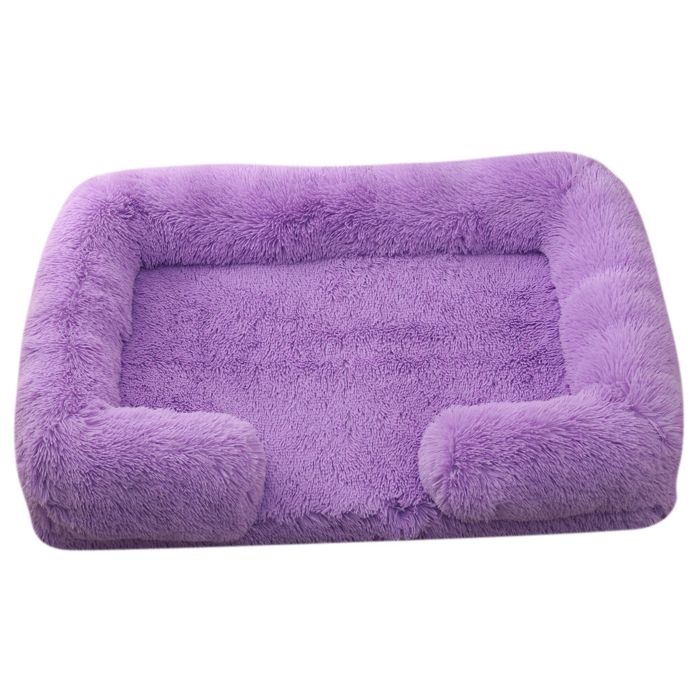Plush Round Pet Haven - Lavish Winter Dog Bed - Woofcuties
