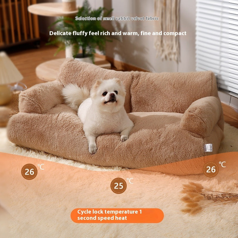 Plush Warm Pet Mat - Elegant Removable Washable Bed for Dogs and Cats - Woofcuties
