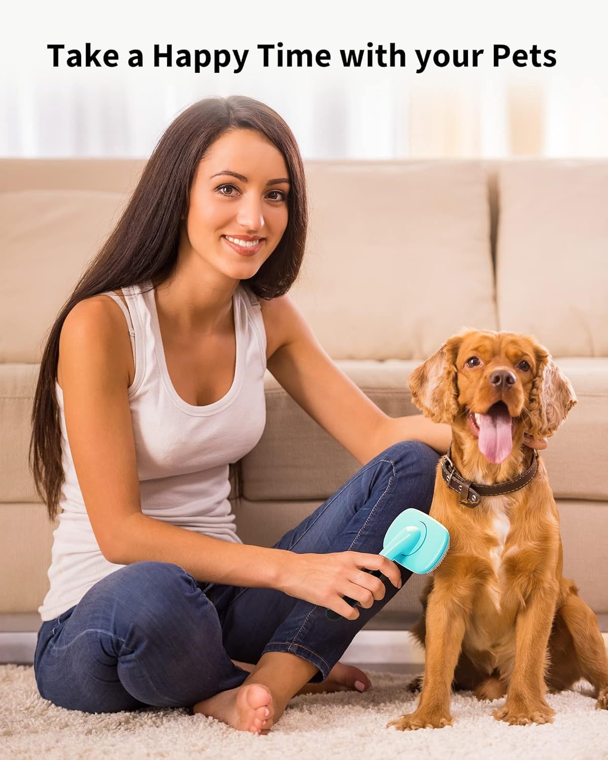 Pet Grooming Brush - Premium Shedding and Cleaning Tool - Woofcuties