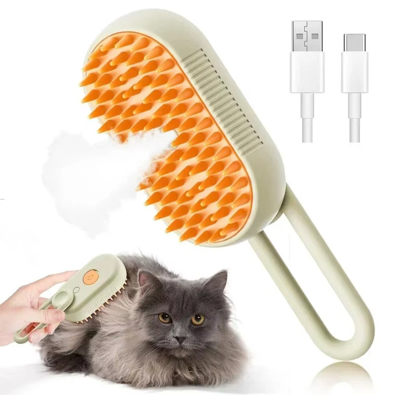 Steam Pet Brush - Premium 3-in-1 Massage and Grooming Tool - Woofcuties