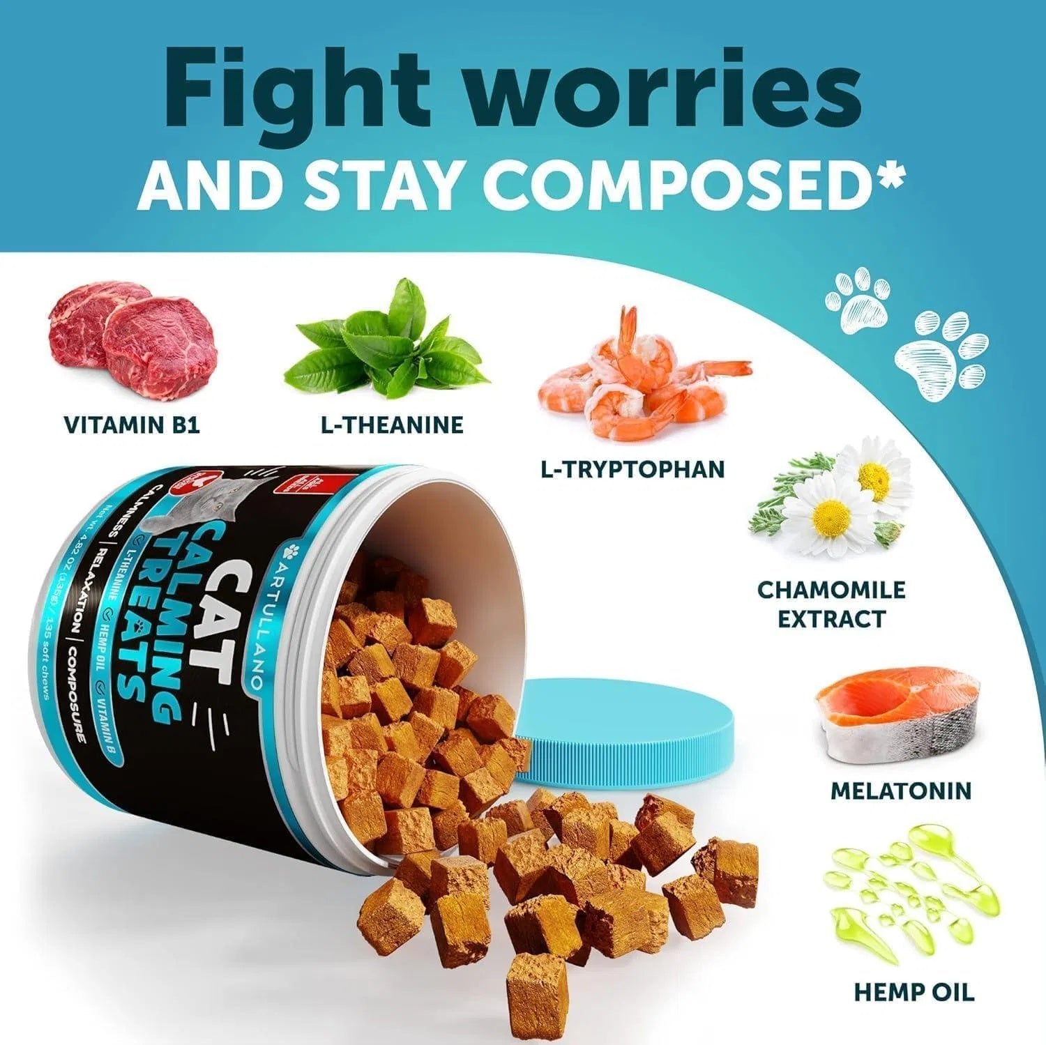 Premium Hemp Serenity Treats - Stress Relief with Melatonin - Woofcuties