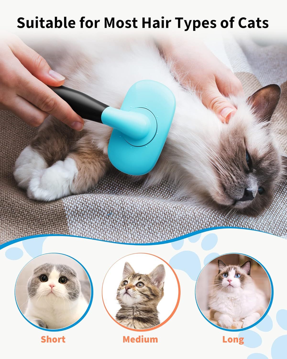 Pet Grooming Brush - Premium Shedding and Cleaning Tool - Woofcuties