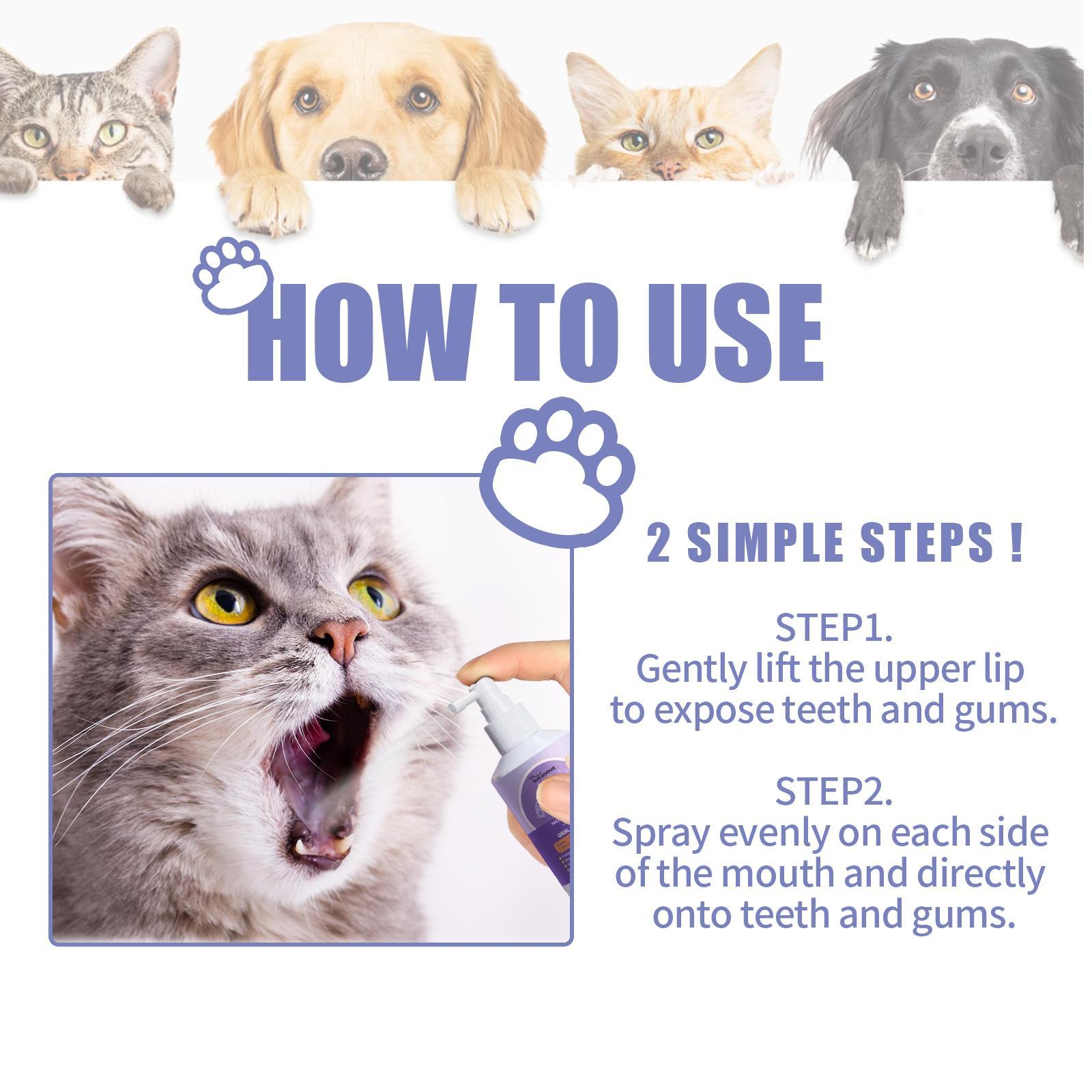 Premium Oral Care for Pets - Teeth Cleaning Spray for Pets - Woofcuties