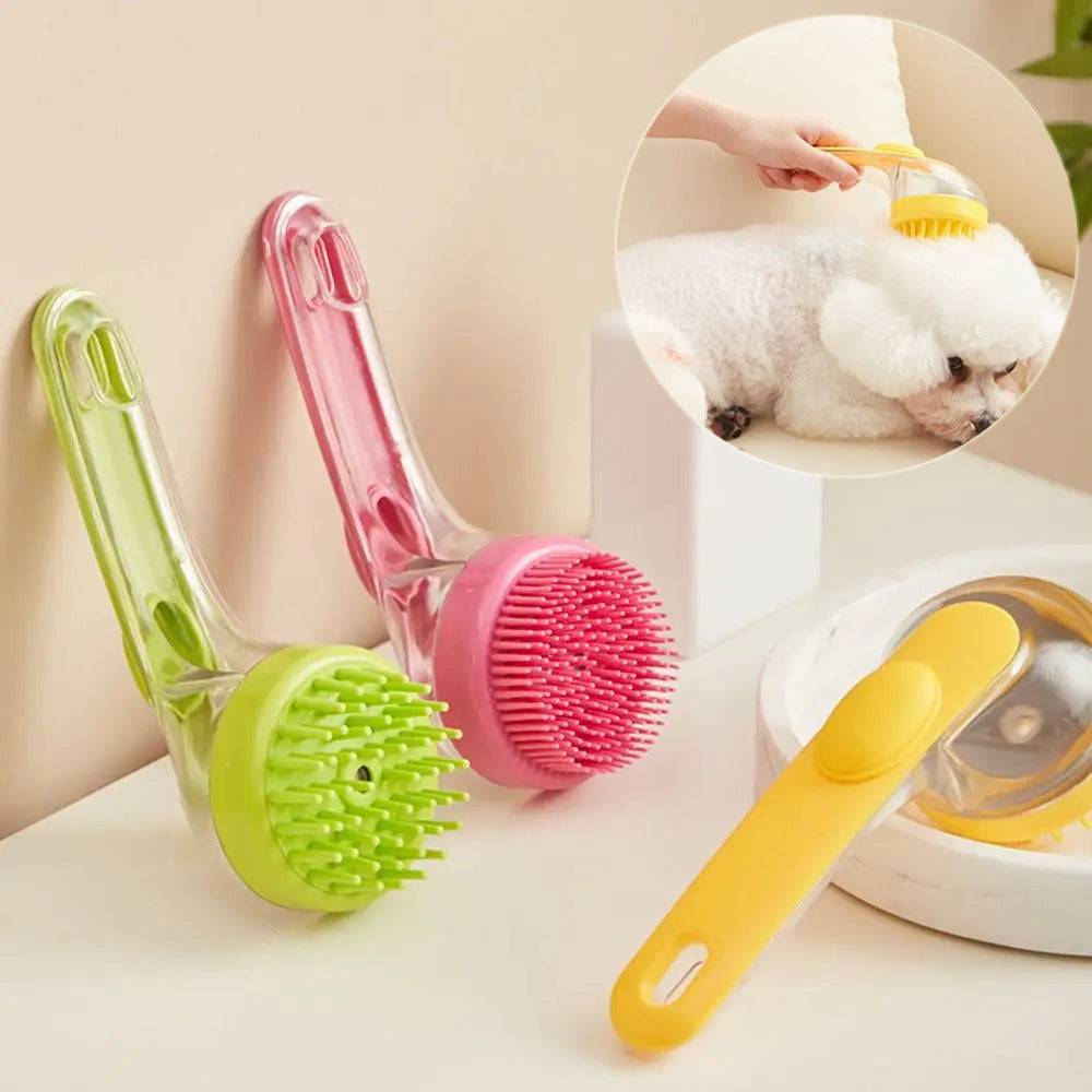 Pet Bath Brush - Premium Long-Handle Grooming and Cleaning Tool - Woofcuties