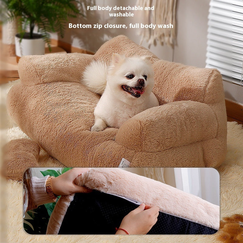 Plush Warm Pet Mat - Elegant Removable Washable Bed for Dogs and Cats - Woofcuties
