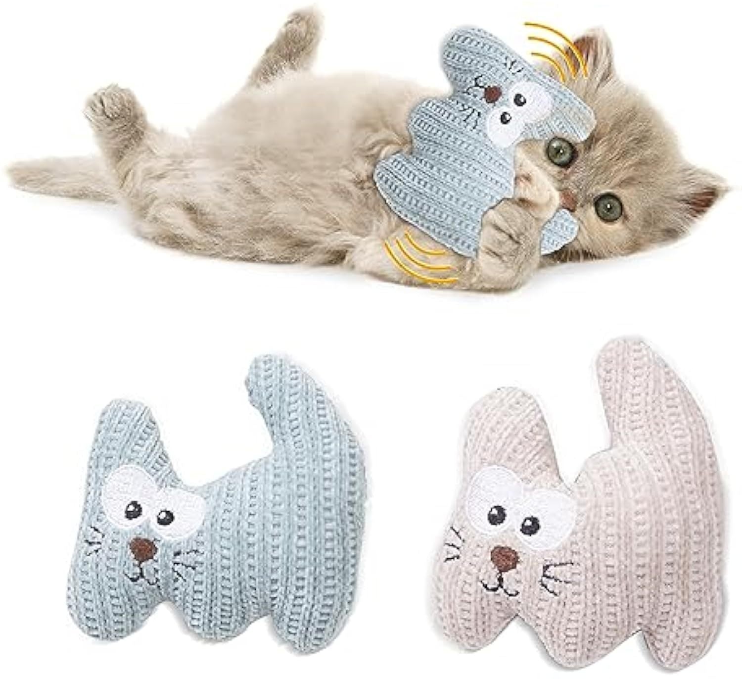 Catnip Plush Rope Chew Toy - Bite-Resistant Teething Toy with Bell - Woofcuties