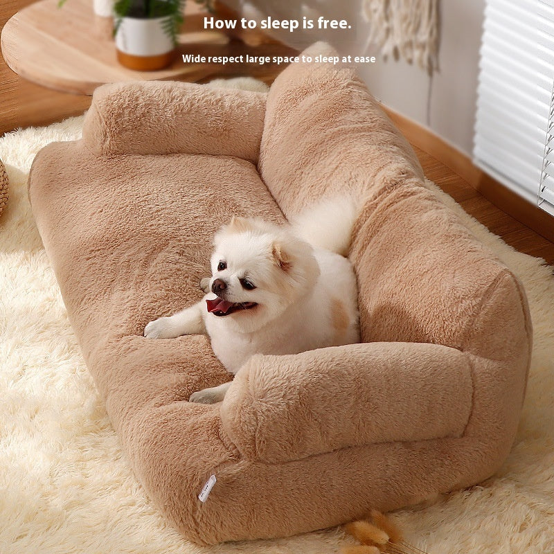 Plush Warm Pet Mat - Elegant Removable Washable Bed for Dogs and Cats - Woofcuties