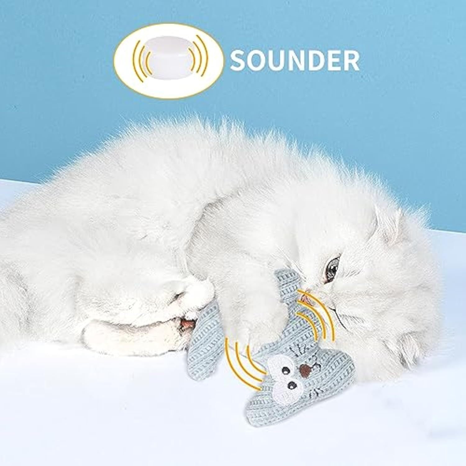 Catnip Plush Rope Chew Toy - Bite-Resistant Teething Toy with Bell - Woofcuties