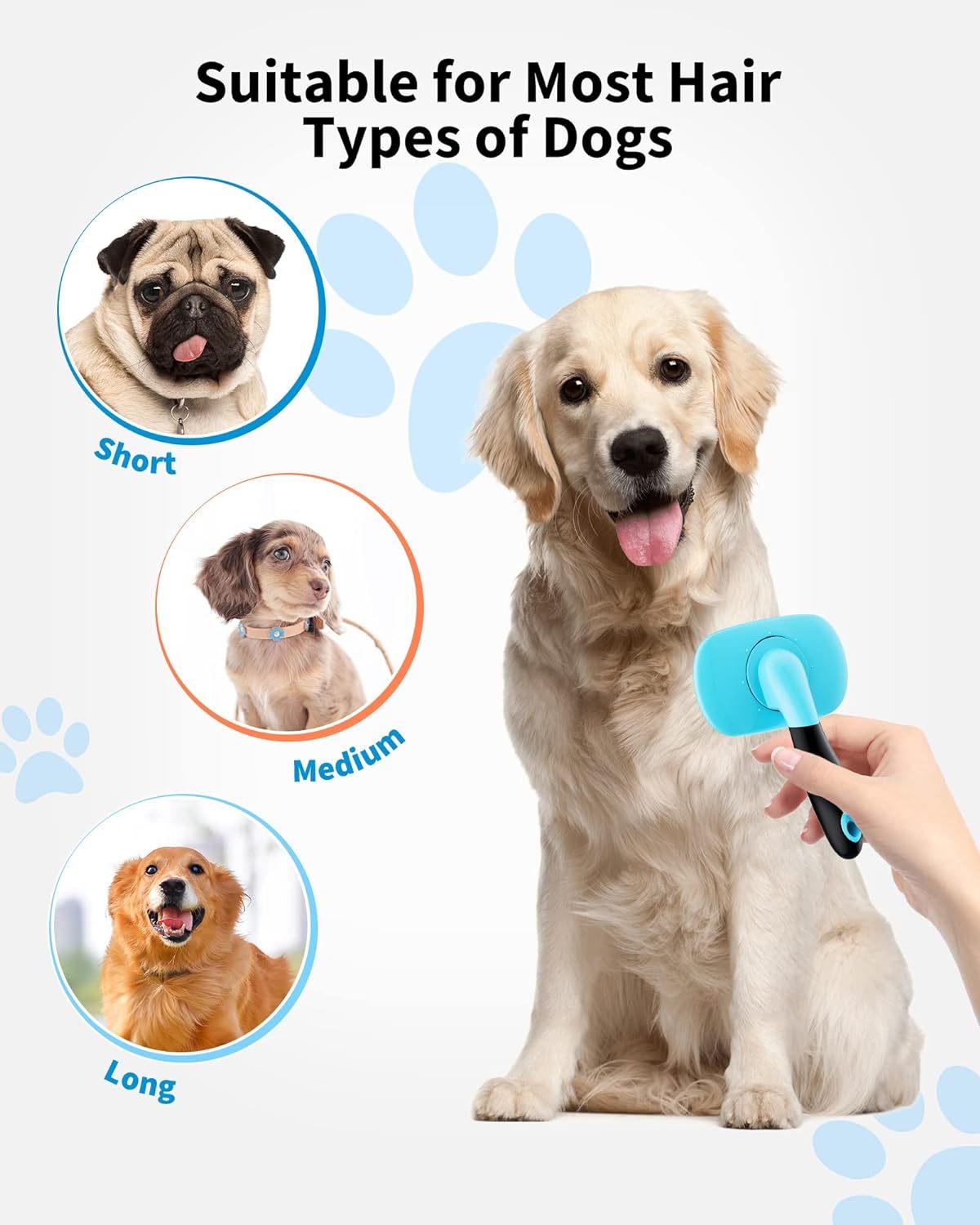 Pet Grooming Brush - Premium Shedding and Cleaning Tool - Woofcuties
