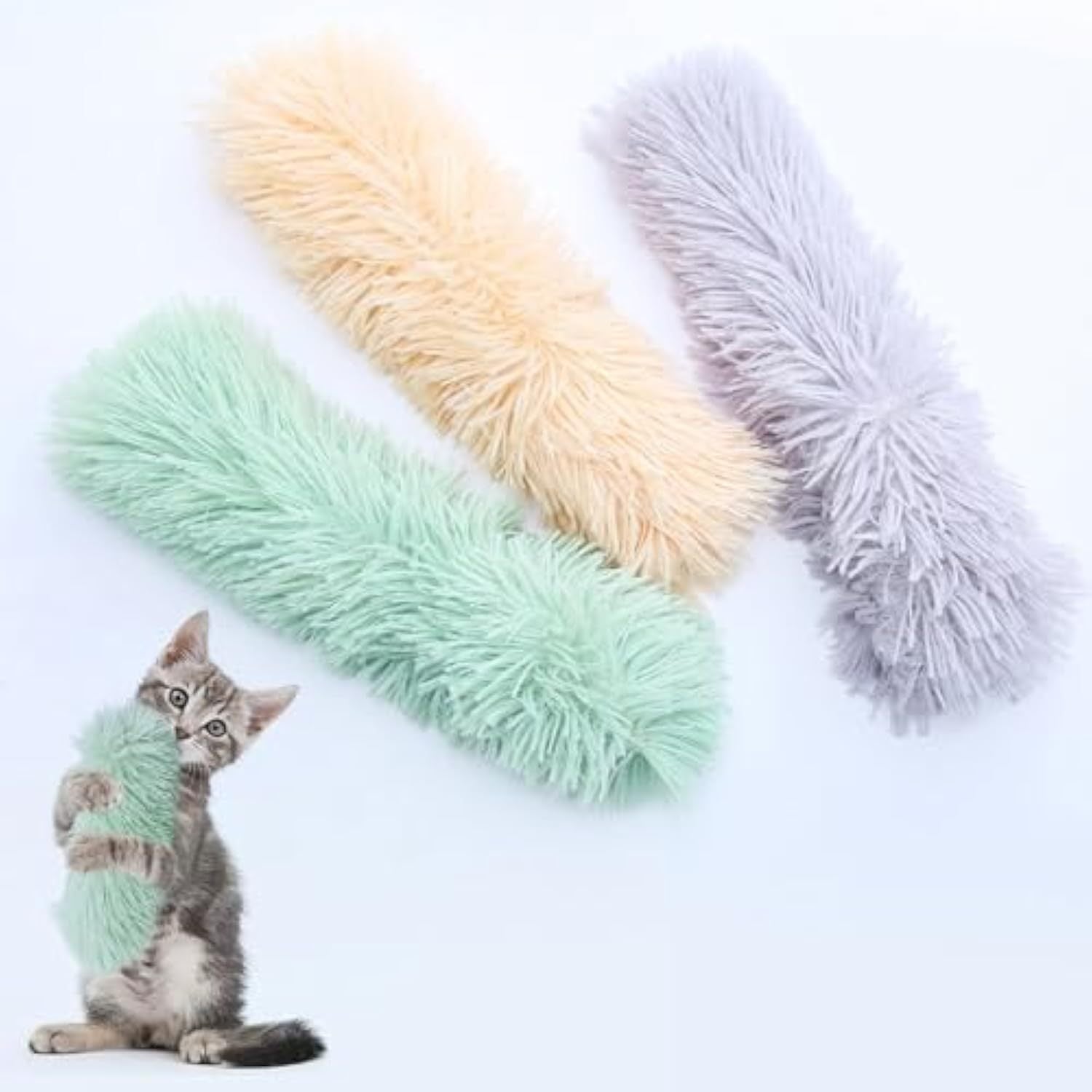 Interactive Cat Pillows - Soft Crinkle Catnip Toys for Indoor Cats - Woofcuties