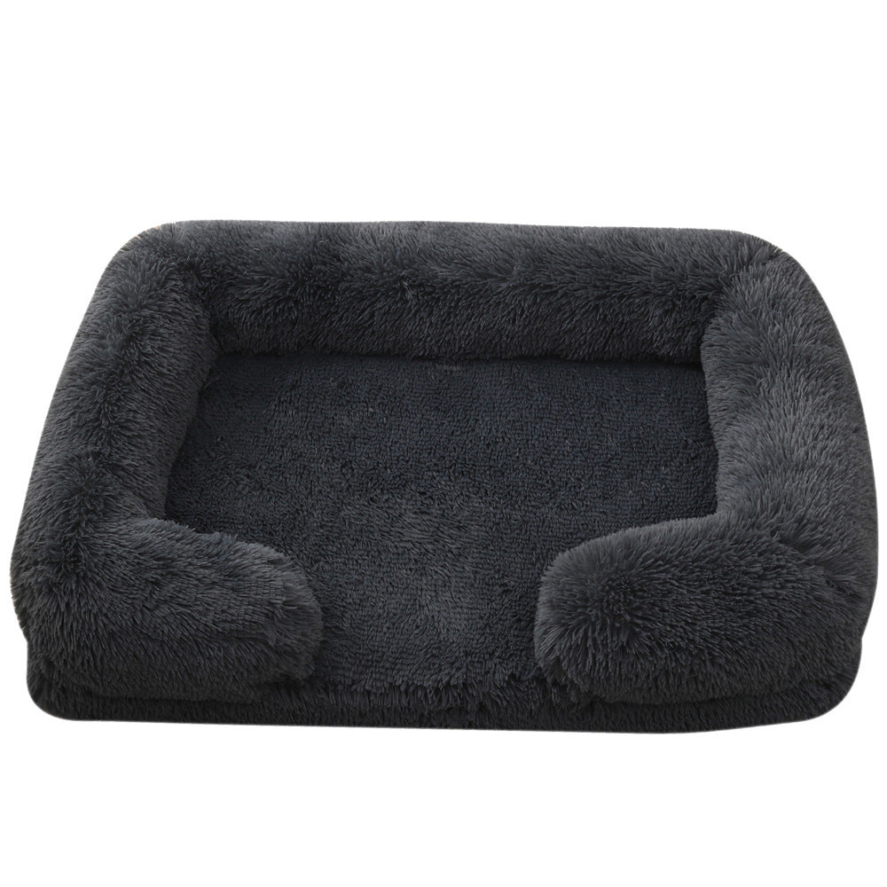 Plush Round Pet Haven - Lavish Winter Dog Bed - Woofcuties