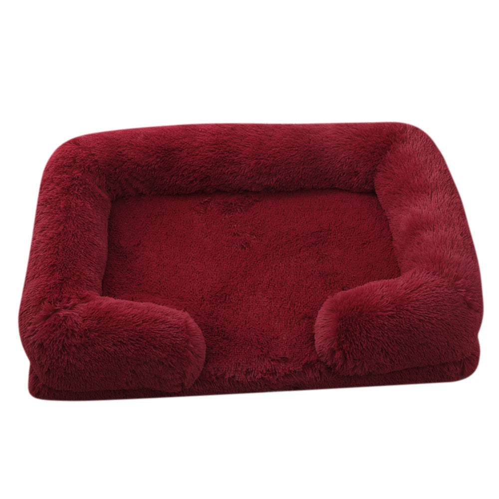 Plush Round Pet Haven - Lavish Winter Dog Bed - Woofcuties