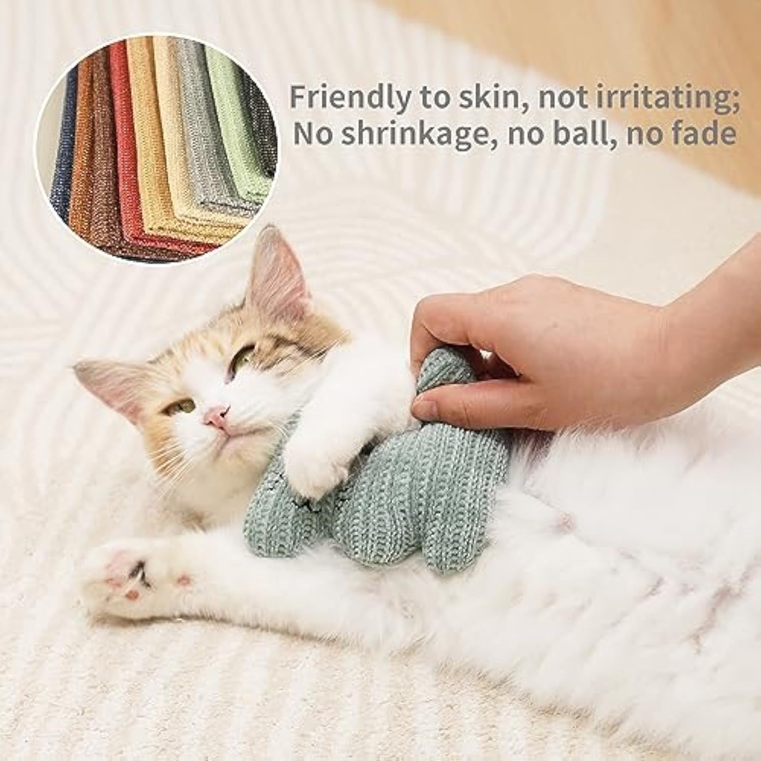 Catnip Plush Rope Chew Toy - Bite-Resistant Teething Toy with Bell - Woofcuties