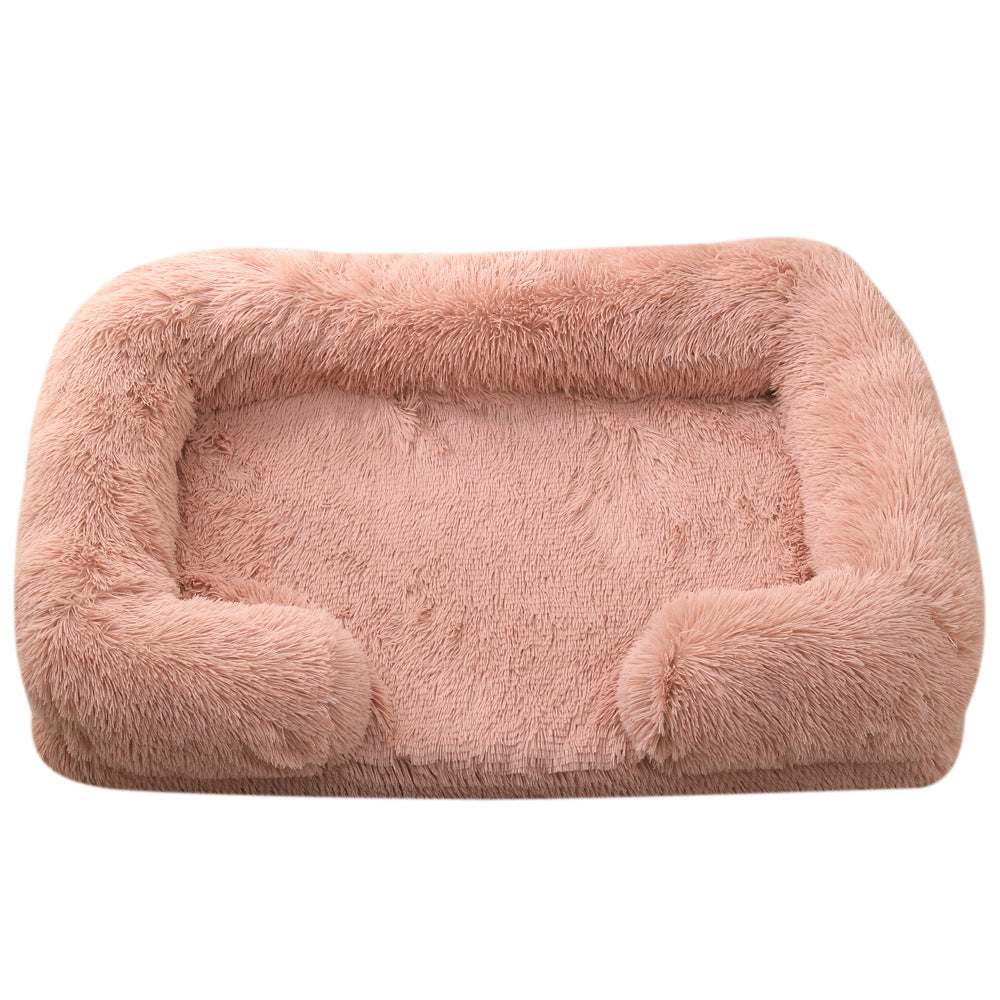 Plush Round Pet Haven - Lavish Winter Dog Bed - Woofcuties