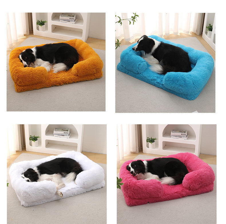 Plush Round Pet Haven - Lavish Winter Dog Bed - Woofcuties