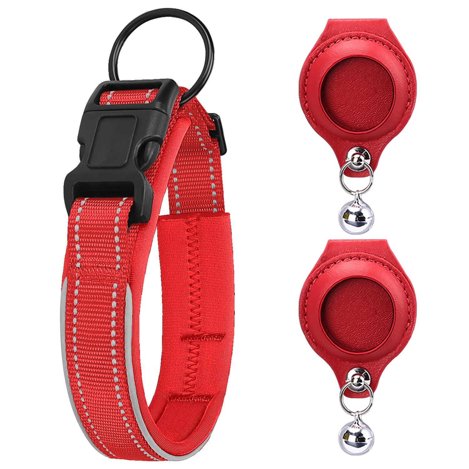 Splendid Leather AirTag Pet Collar Case - Woofcuties