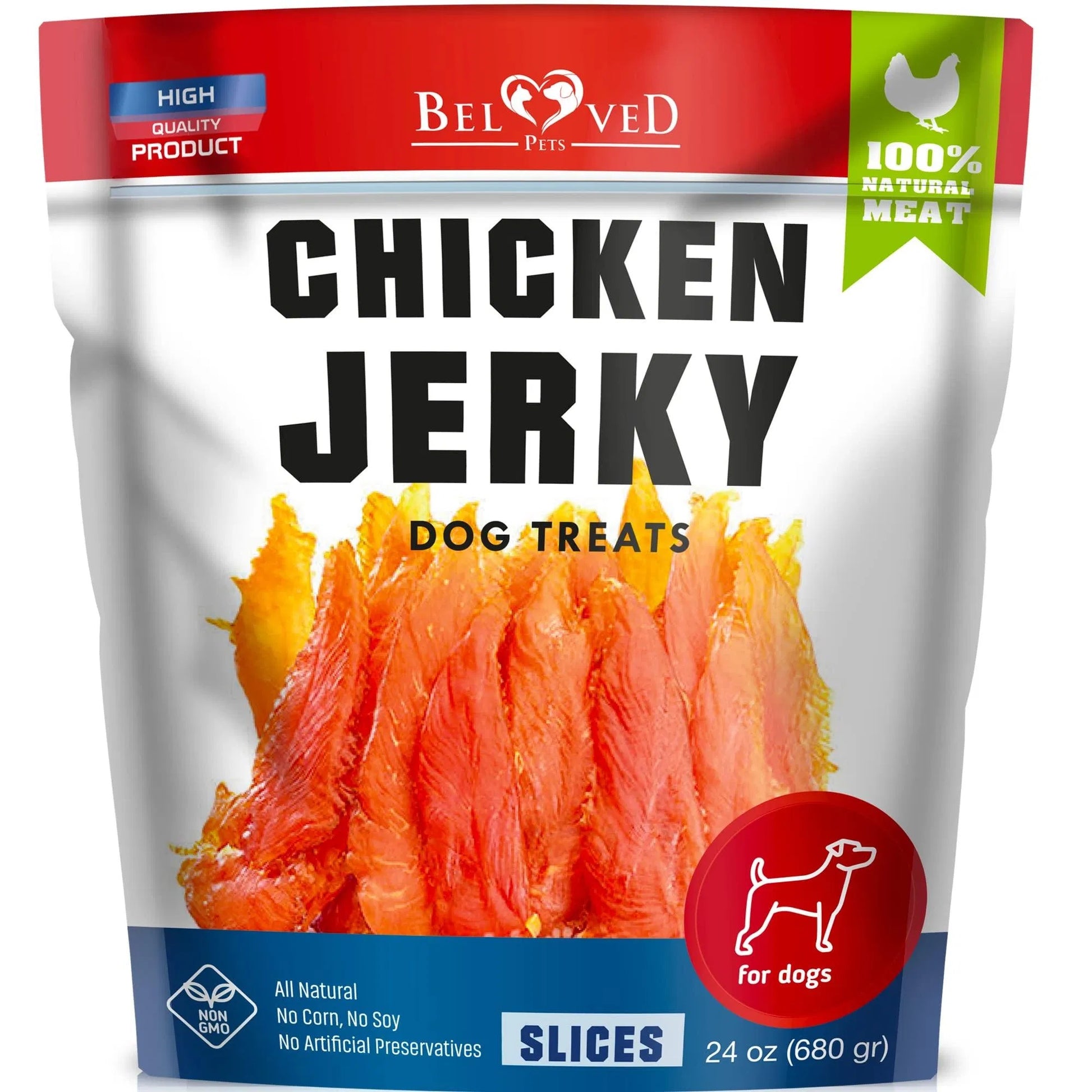 Chicken Jerky Dog Treats - Premium Human-Grade High-Protein Chews - Woofcuties