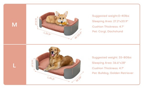 Premium Scandinavian Style Cat Couch Bed - Elevated Pet Sofa for Indoor Cats - Woofcuties
