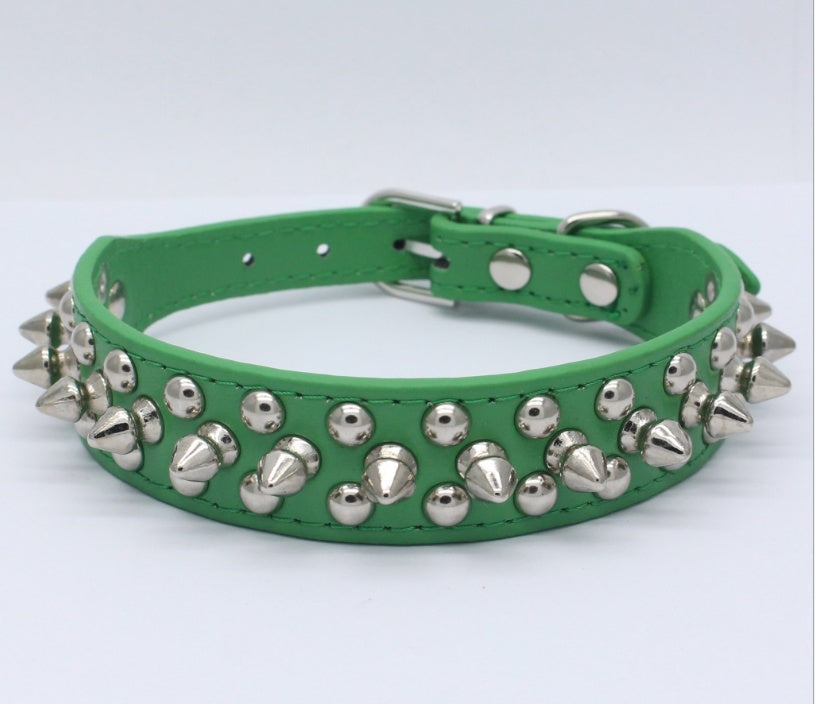 Sleek PU Dog Chain Pet Collar - Woofcuties
