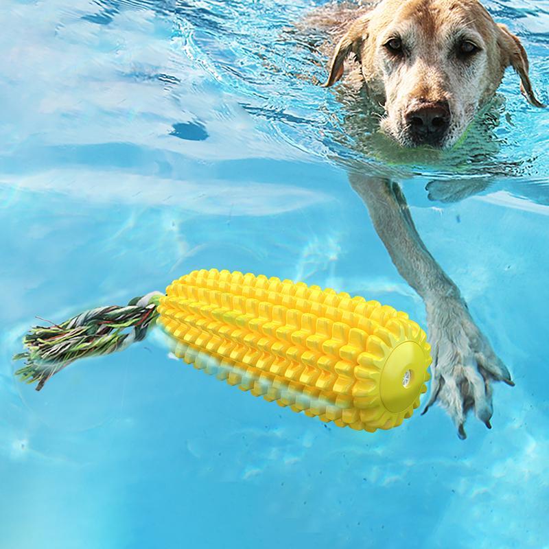 Corn Stick Chew Toy - Squeaky Rope Toy for Small to Large Breeds - Woofcuties