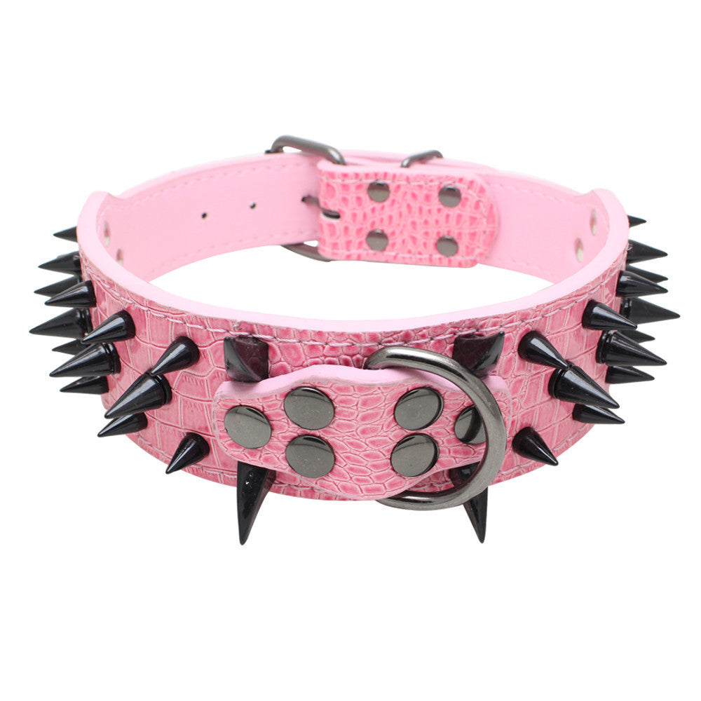Rugged Leather Spike Dog Collar - Woofcuties