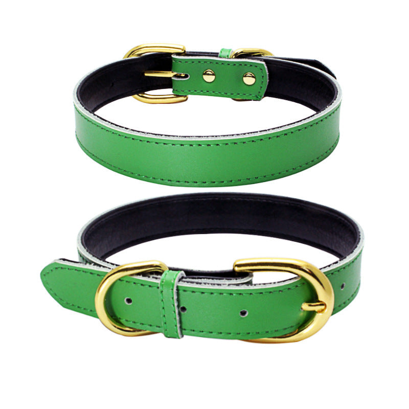 Rugged Cowhide Pet Collar - Woofcuties