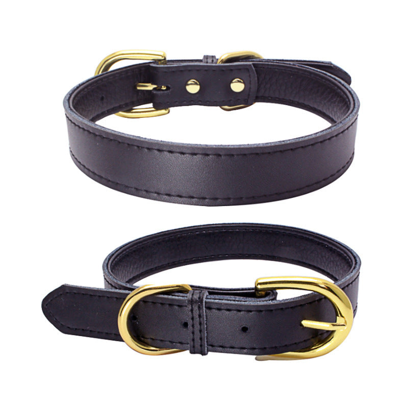 Rugged Cowhide Pet Collar - Woofcuties
