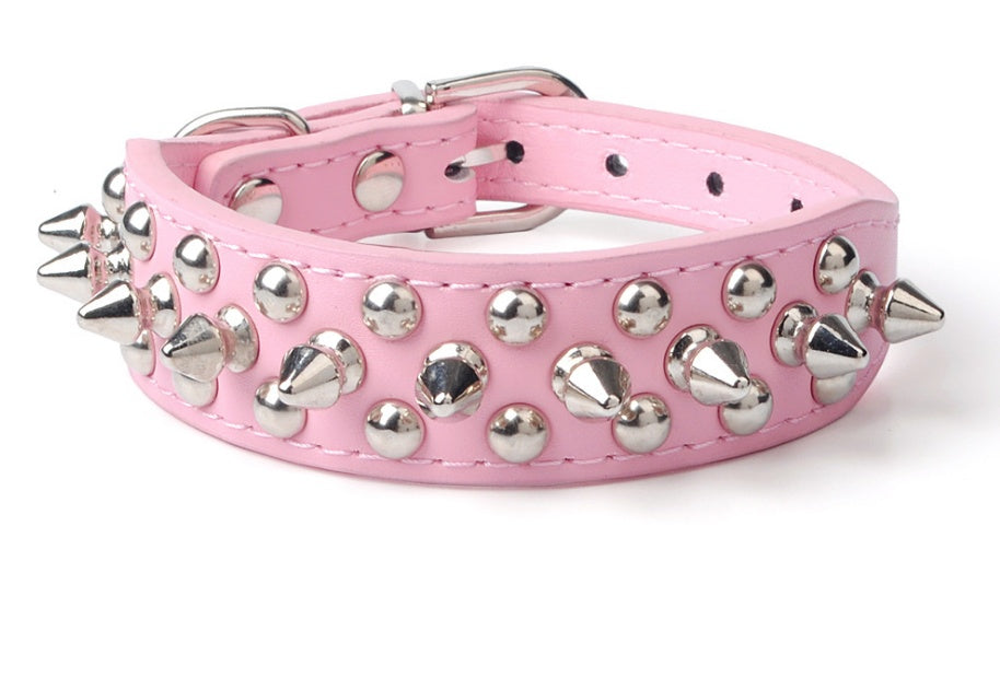 Sleek PU Dog Chain Pet Collar - Woofcuties
