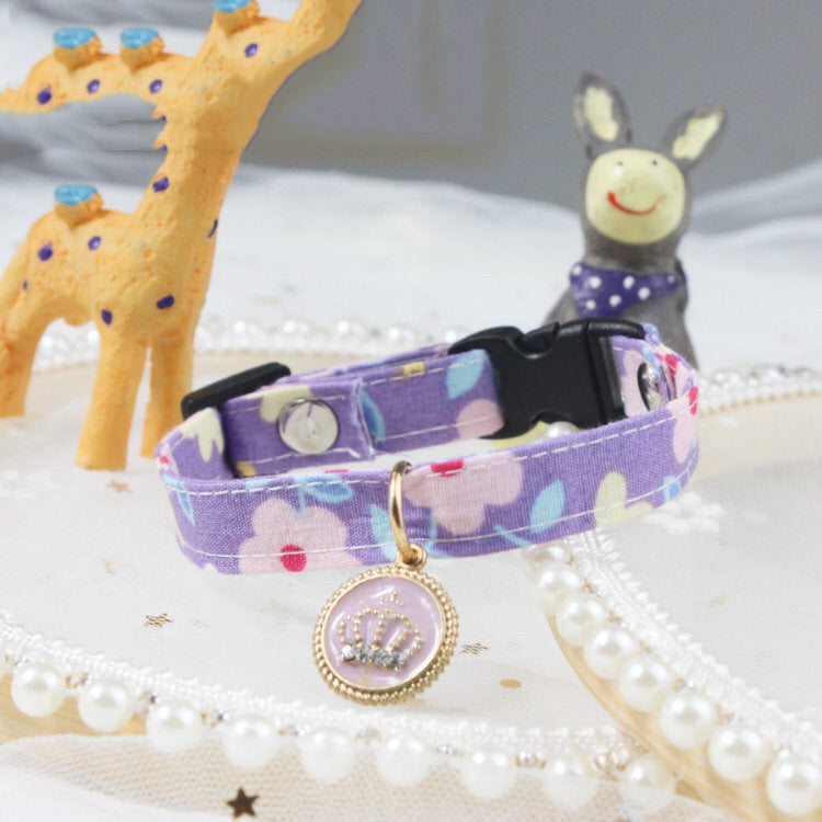 Delicate Sweet Floral Adjustable Pet Collar - Woofcuties