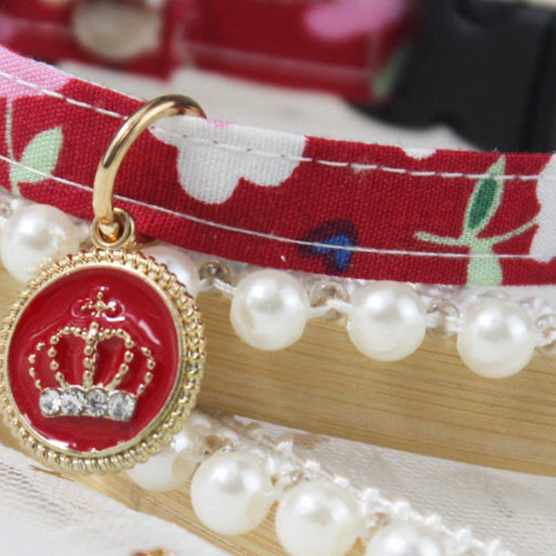 Delicate Sweet Floral Adjustable Pet Collar - Woofcuties