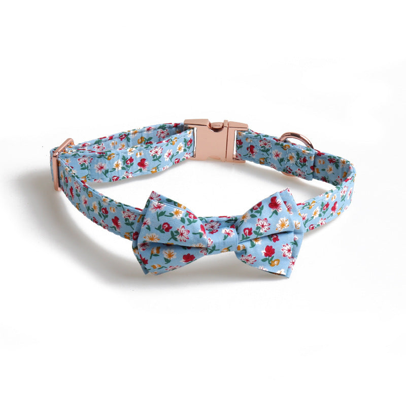 Sleek Metal Bow Pet Collar - Woofcuties