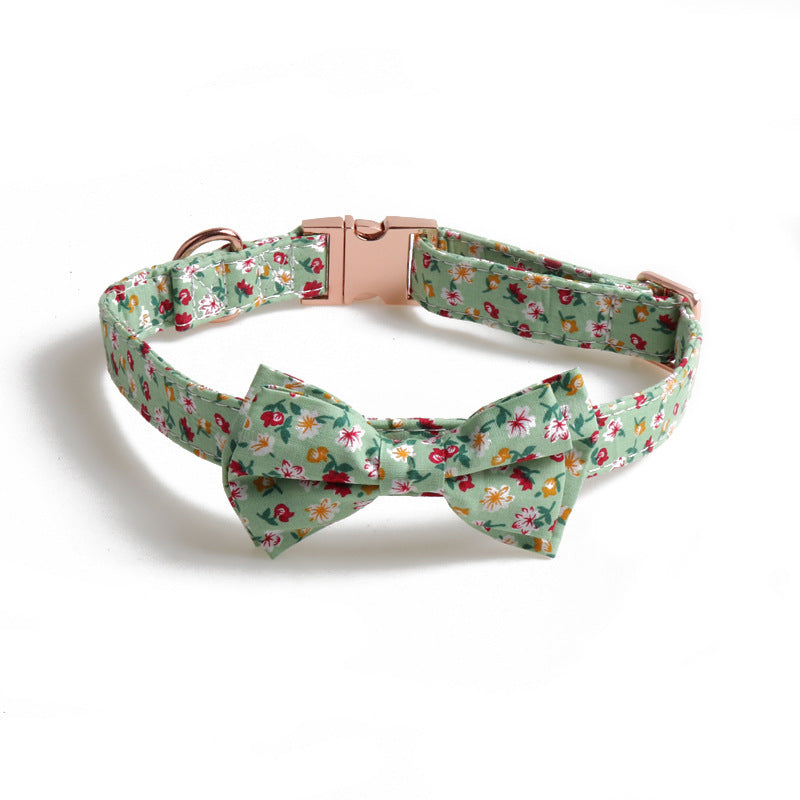 Sleek Metal Bow Pet Collar - Woofcuties