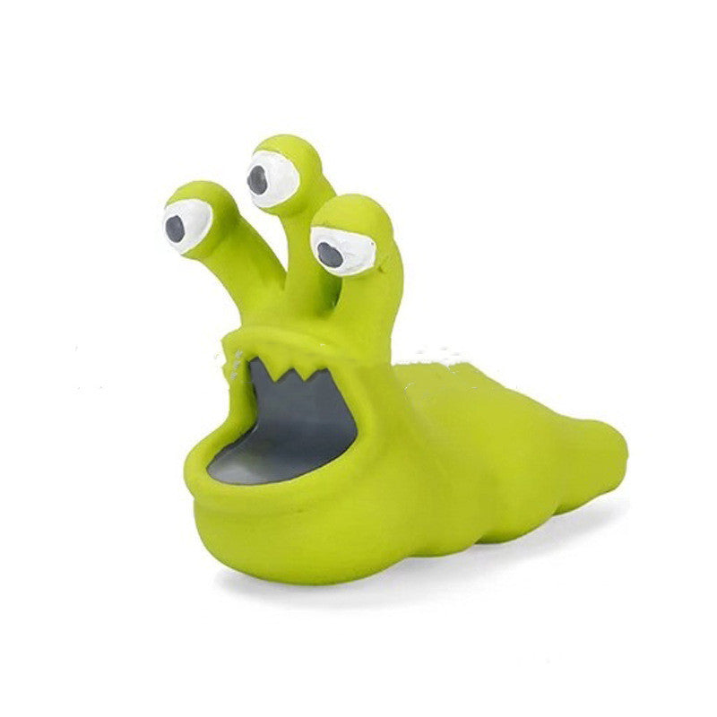Pet Dog Rubber Latex Vocal Toy (Snail/Caterpillar) - Woofcuties