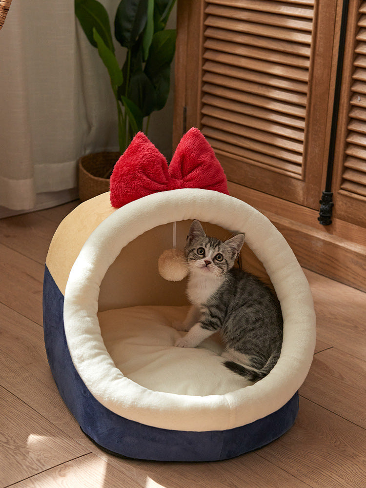 Plush Four-Seasons Cat Villa - Exquisite Universal Summer Pet Haven - Woofcuties