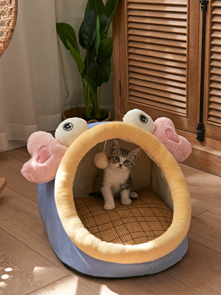 Plush Four-Seasons Cat Villa - Exquisite Universal Summer Pet Haven - Woofcuties