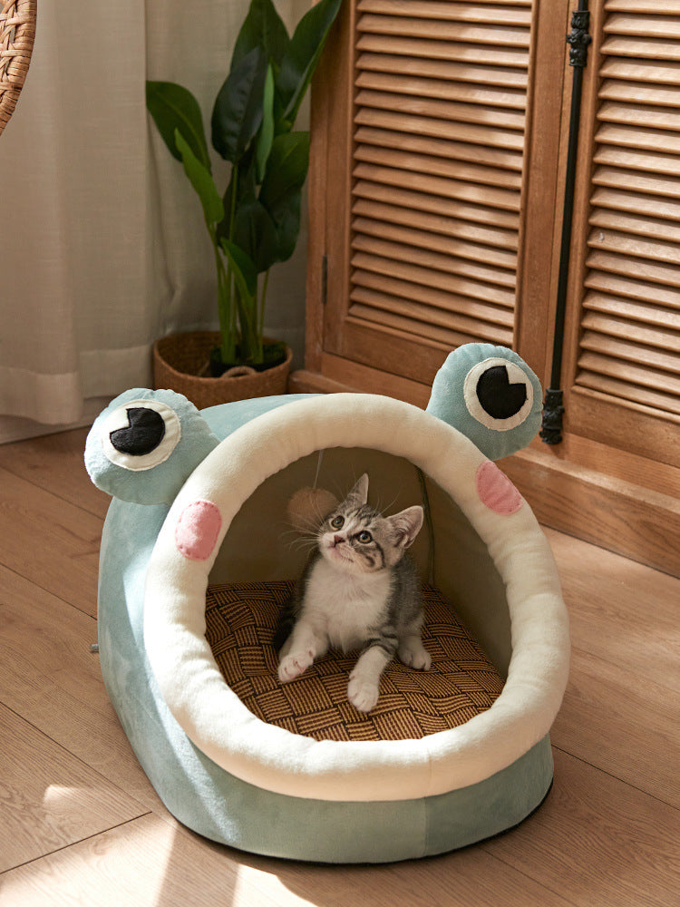 Plush Four-Seasons Cat Villa - Exquisite Universal Summer Pet Haven - Woofcuties