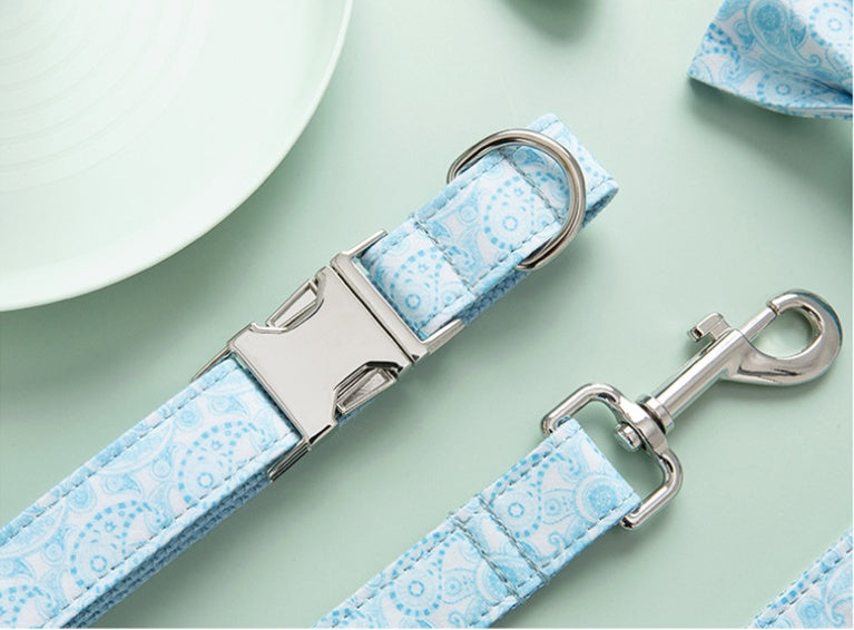 Premium Collar and Leash Set with Bow Accent - Woofcuties