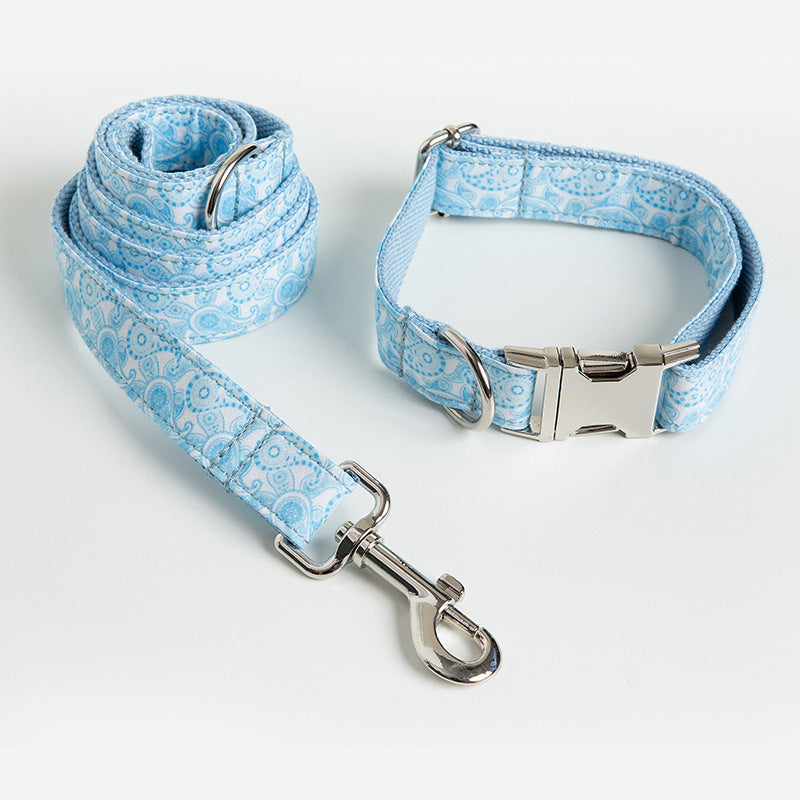Premium Collar and Leash Set with Bow Accent - Woofcuties
