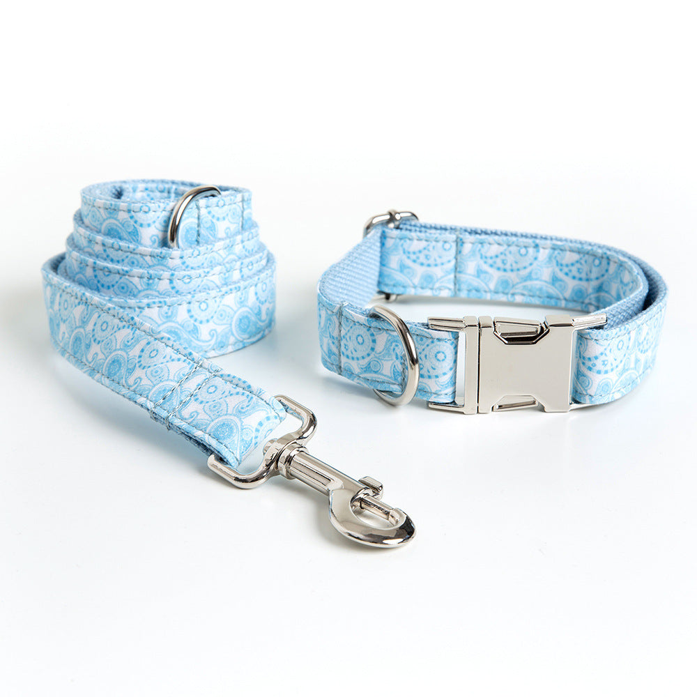 Premium Collar and Leash Set with Bow Accent - Woofcuties