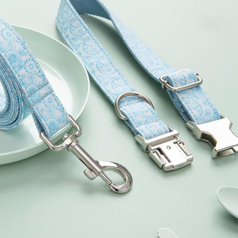 Premium Collar and Leash Set with Bow Accent - Woofcuties