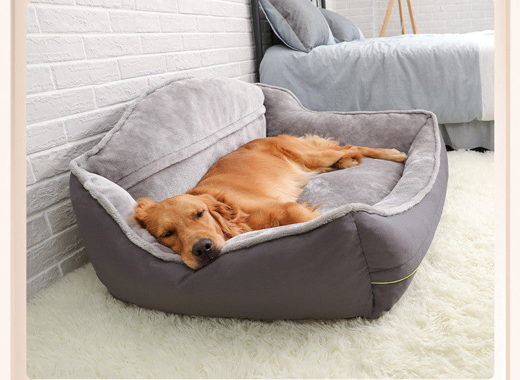 Plush Winter Dog Kennel - Grandiose Warm Retreat for Large Breeds - Woofcuties