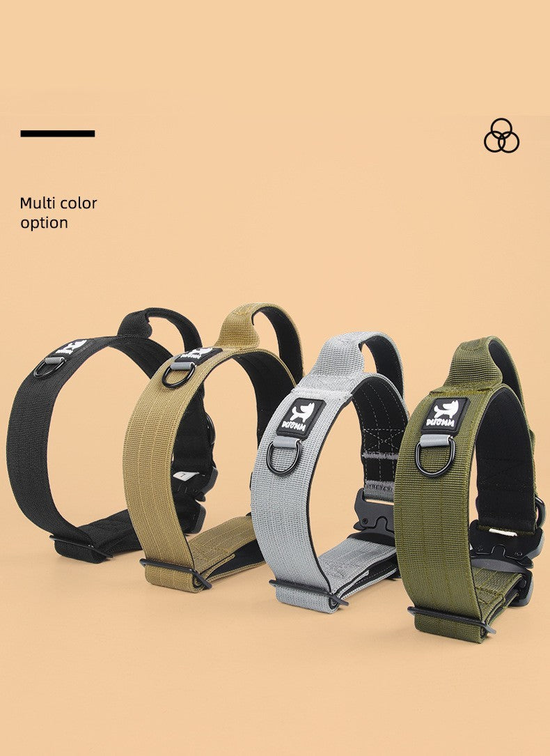 Pet Collar Adjustable Medium Large Dog Training Tactical Collar - Woofcuties