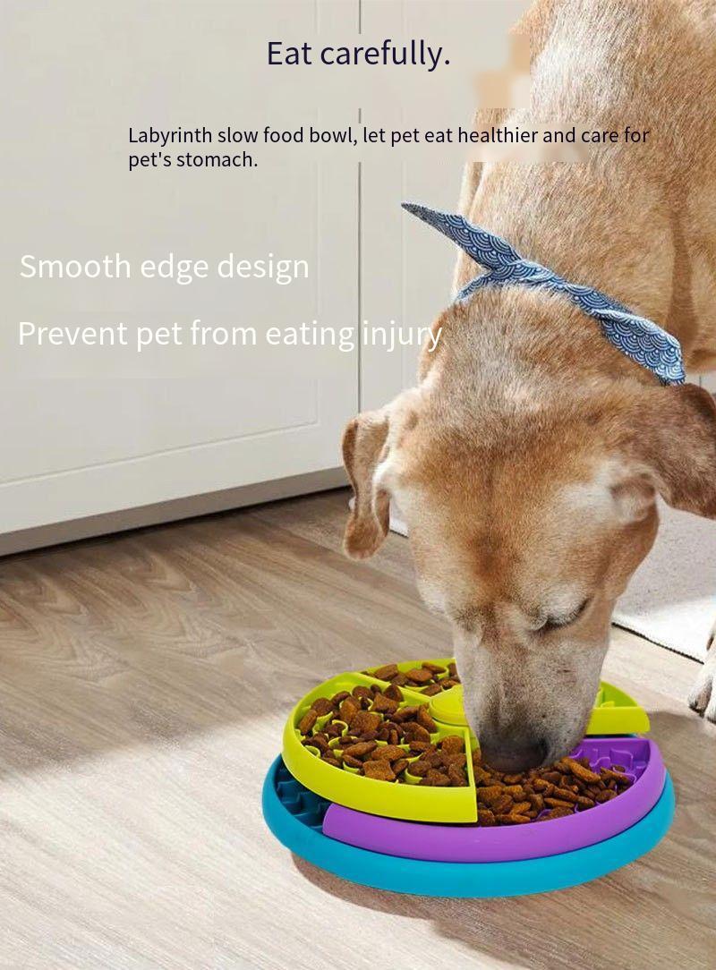 Slow Feeder Bowl - Sumptuous Anti-Choking Puzzle Feeder for pets - Woofcuties