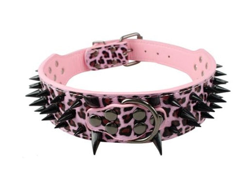 Rugged Leather Spike Dog Collar - Woofcuties