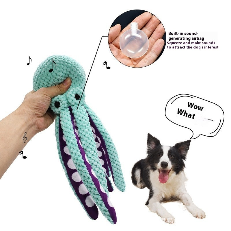 Six-Clawed Fish Plush Toy - Premium Squeaky Pet Chew Toy - Woofcuties